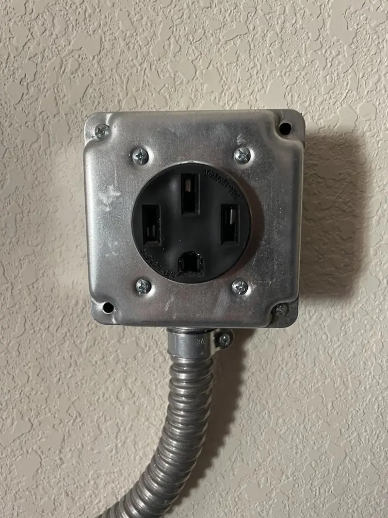 NEMA 14-50 outlet installed for Electrical Panel Upgrade in Hot Springs
